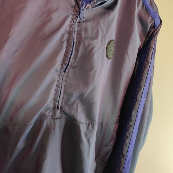 Adidas Pullover 1/4 Zip Windbreaker Jacket Iridescent Color Shift Women's Size S - Picture 5 of 15